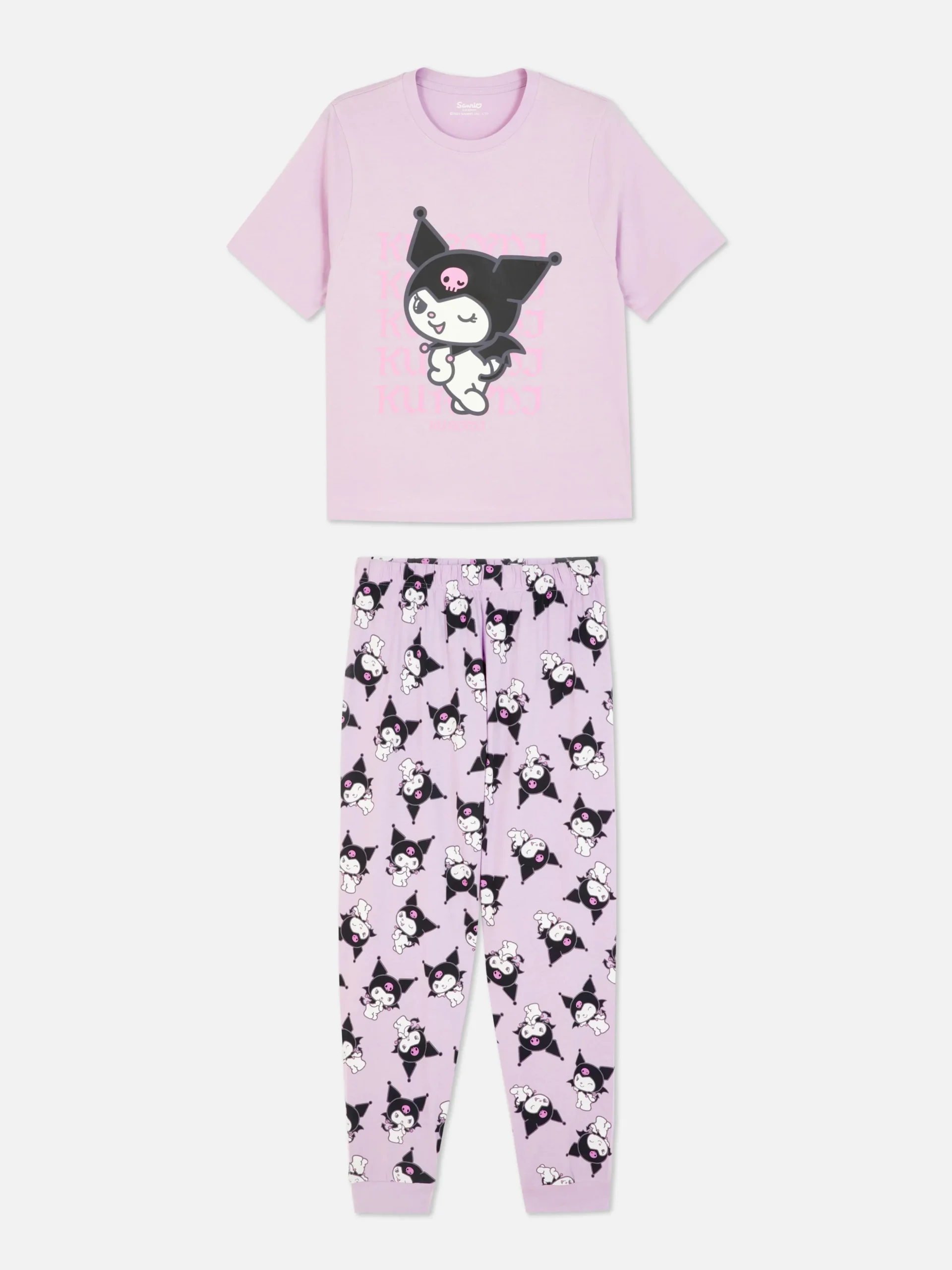 Pijama De Punto Con Kuromi De Hello Kitty