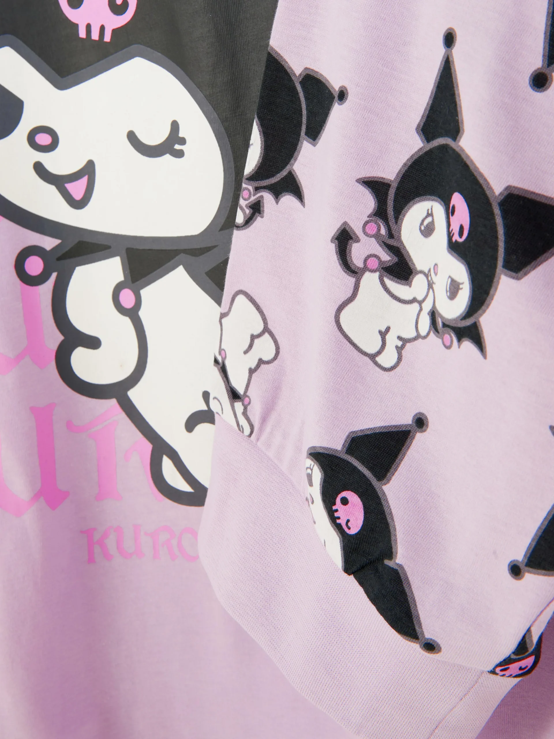 Pijama De Punto Con Kuromi De Hello Kitty
