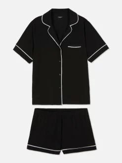 Pijama De Punto De Manga Corta