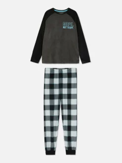 Pijama De Velvetón A Cuadros