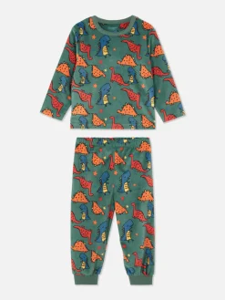 Pijama De Velvetón Con Estampado Gráfico