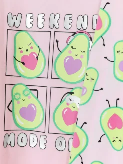 Pijama De Velvetón Con Estampado De Aguacate