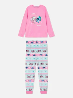 Pijama Largo Con Grecas Alpinas De Stitch De Disney