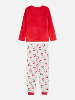 Pijama Polar Navideño Con Estampado De Perezoso