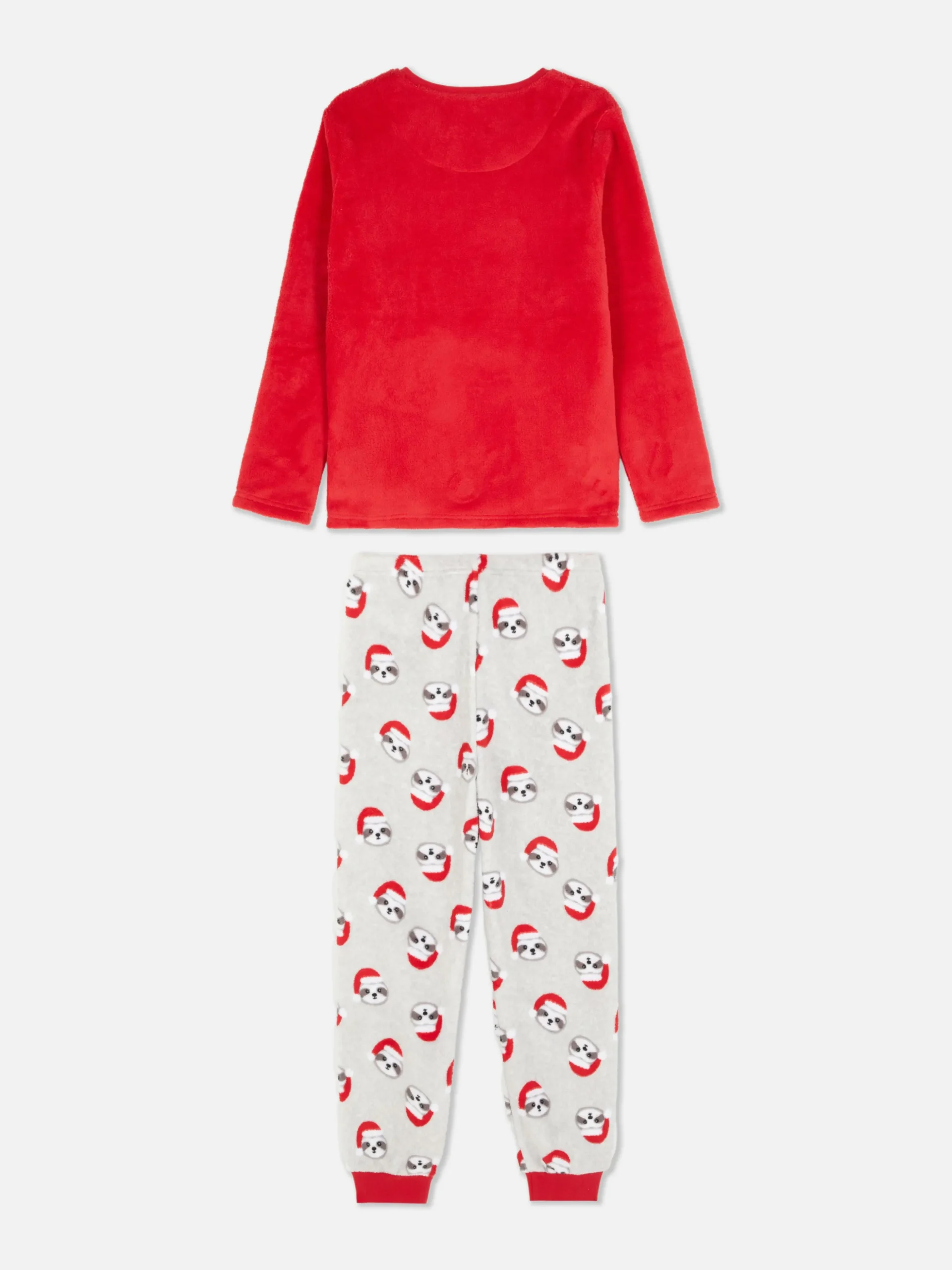 Pijama Polar Navideño Con Estampado De Perezoso