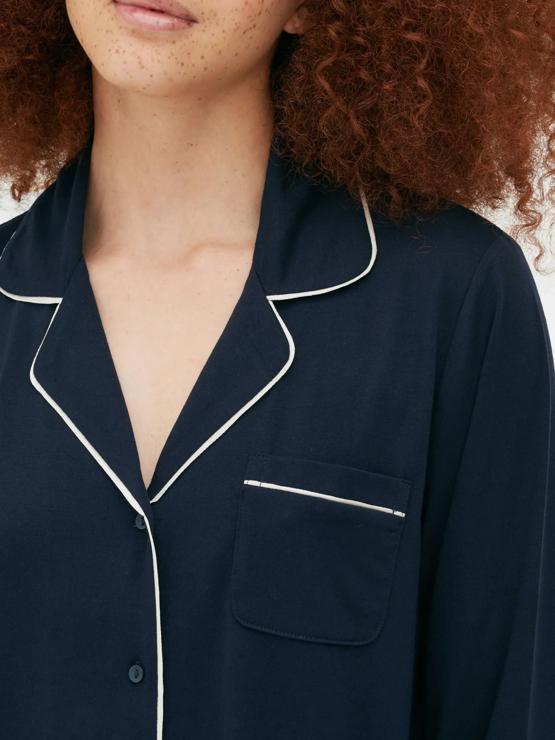 Pijamas De Punto De Manga Larga Y Corte Boyfriend