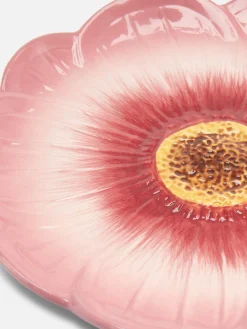 Plato Auxiliar Con Textura Y Forma De Flor