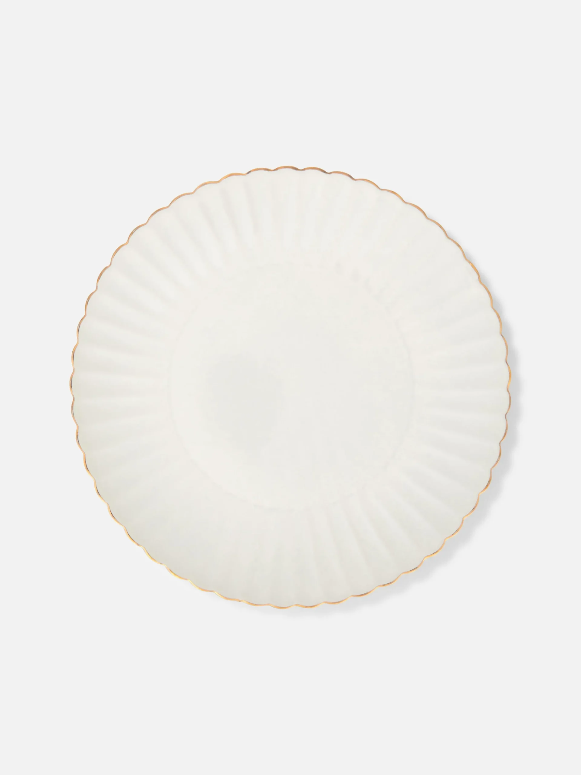 Plato Llano Festoneado Con Ribete Dorado