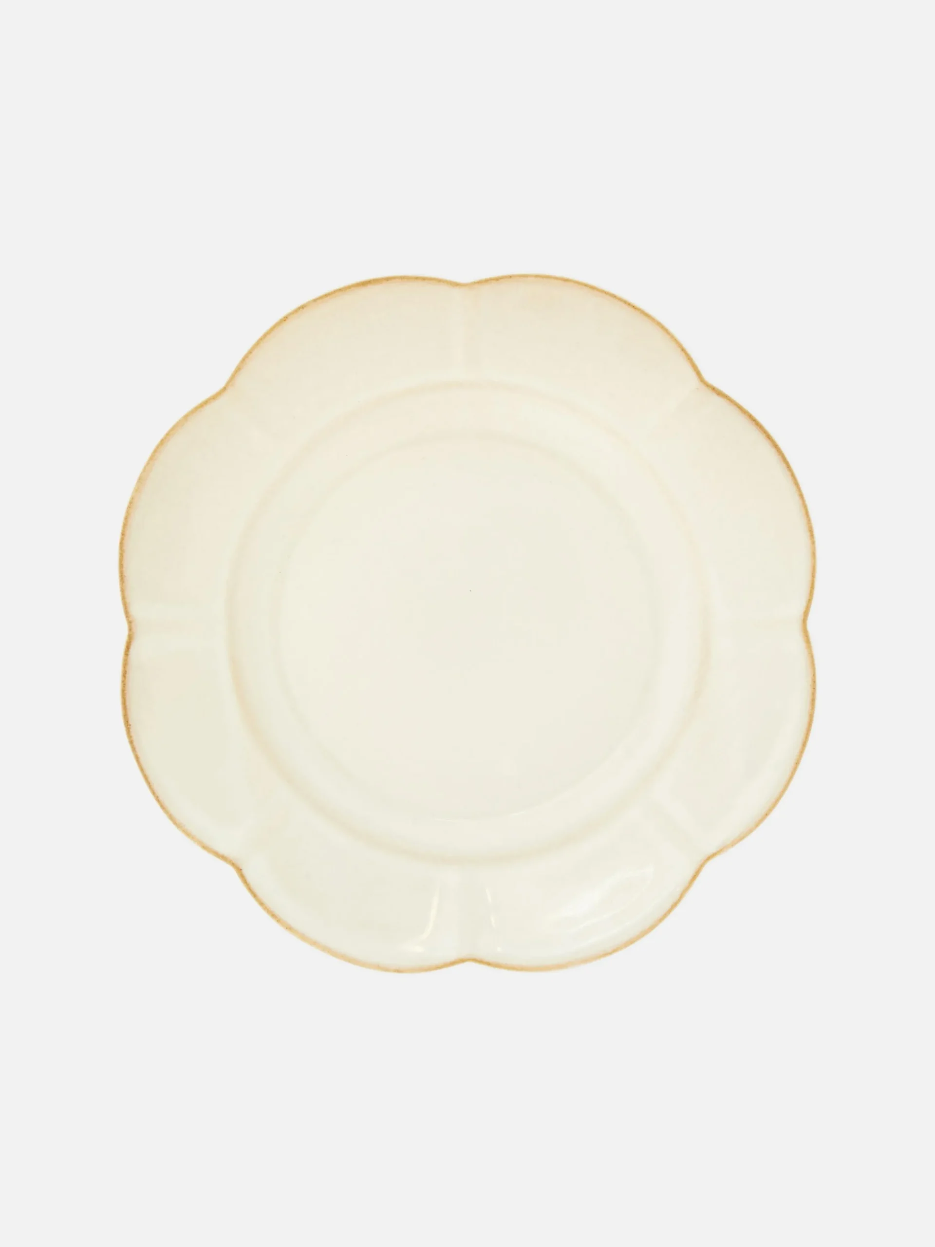 Plato Pequeño Con Borde En Forma De Pétalos