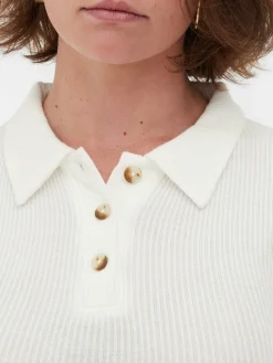 Polo Acanalado De Manga Larga De Rita Ora