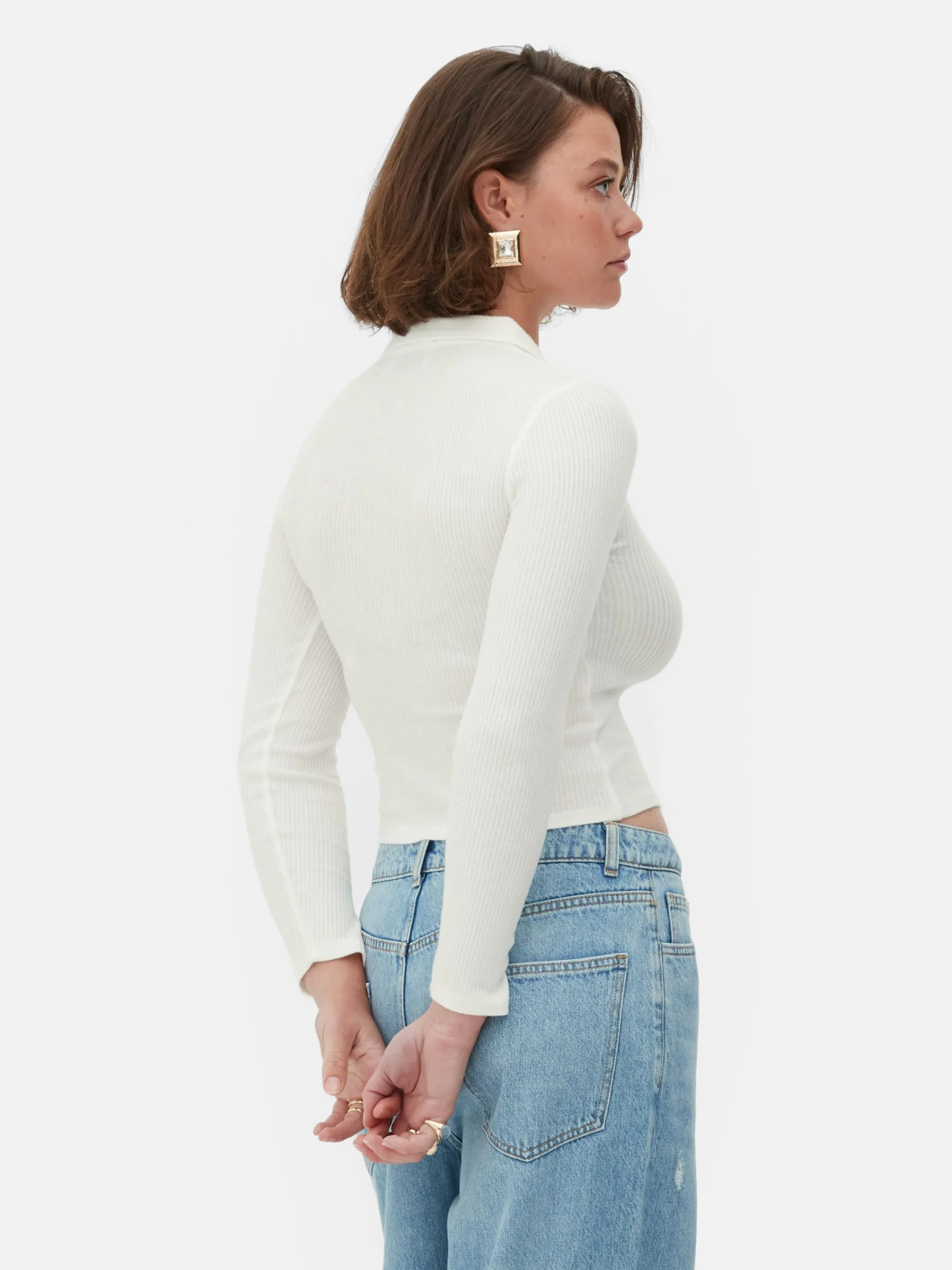 Polo Acanalado De Manga Larga De Rita Ora