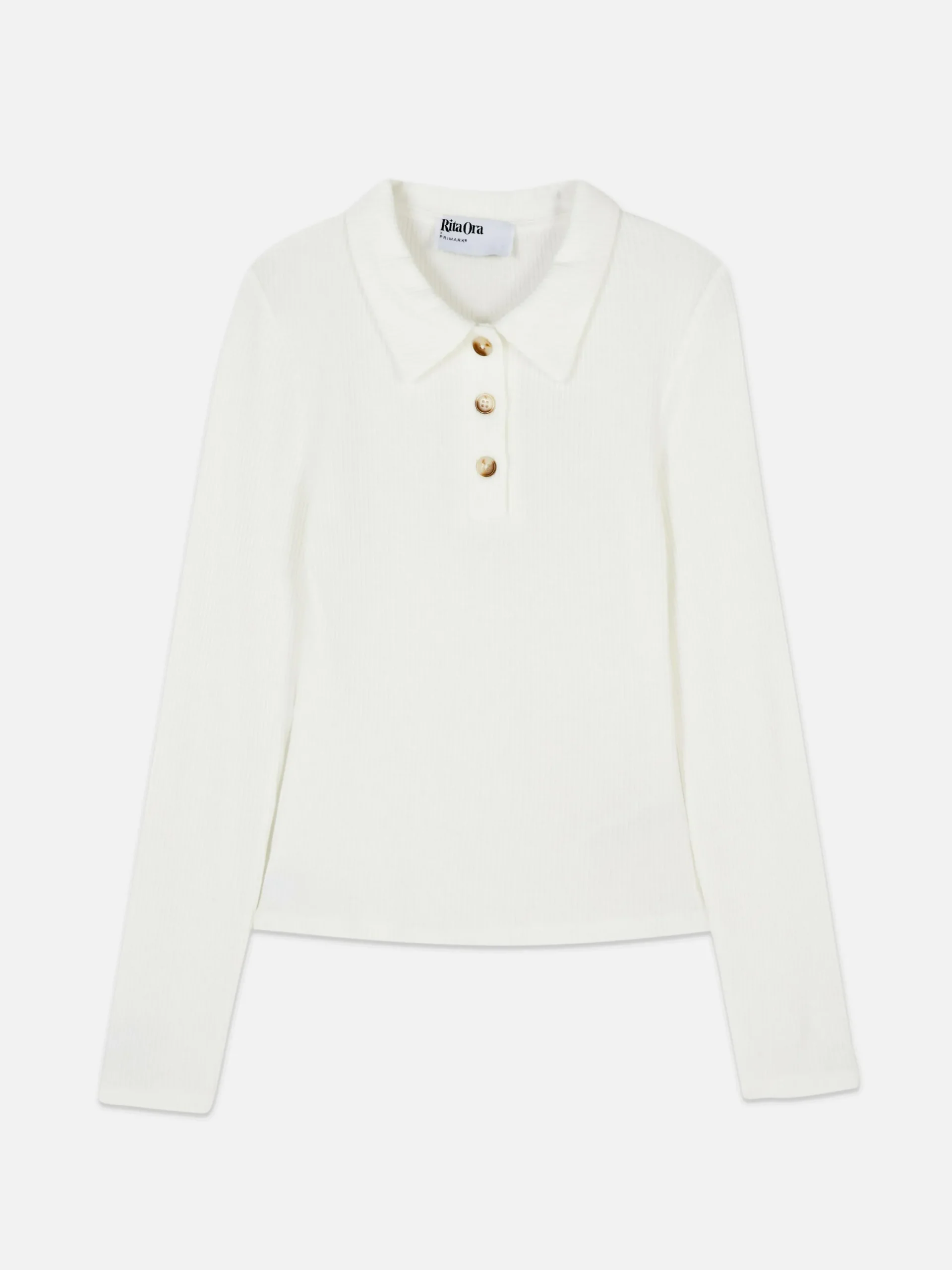 Polo Acanalado De Manga Larga De Rita Ora