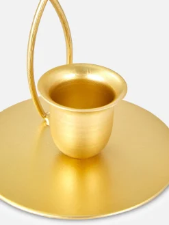 Portavelas Decorativo Con Hojas De Ginkgo