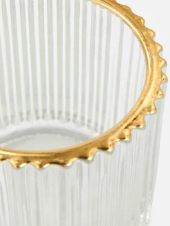 Portavelas Estriado Para Velas De Té