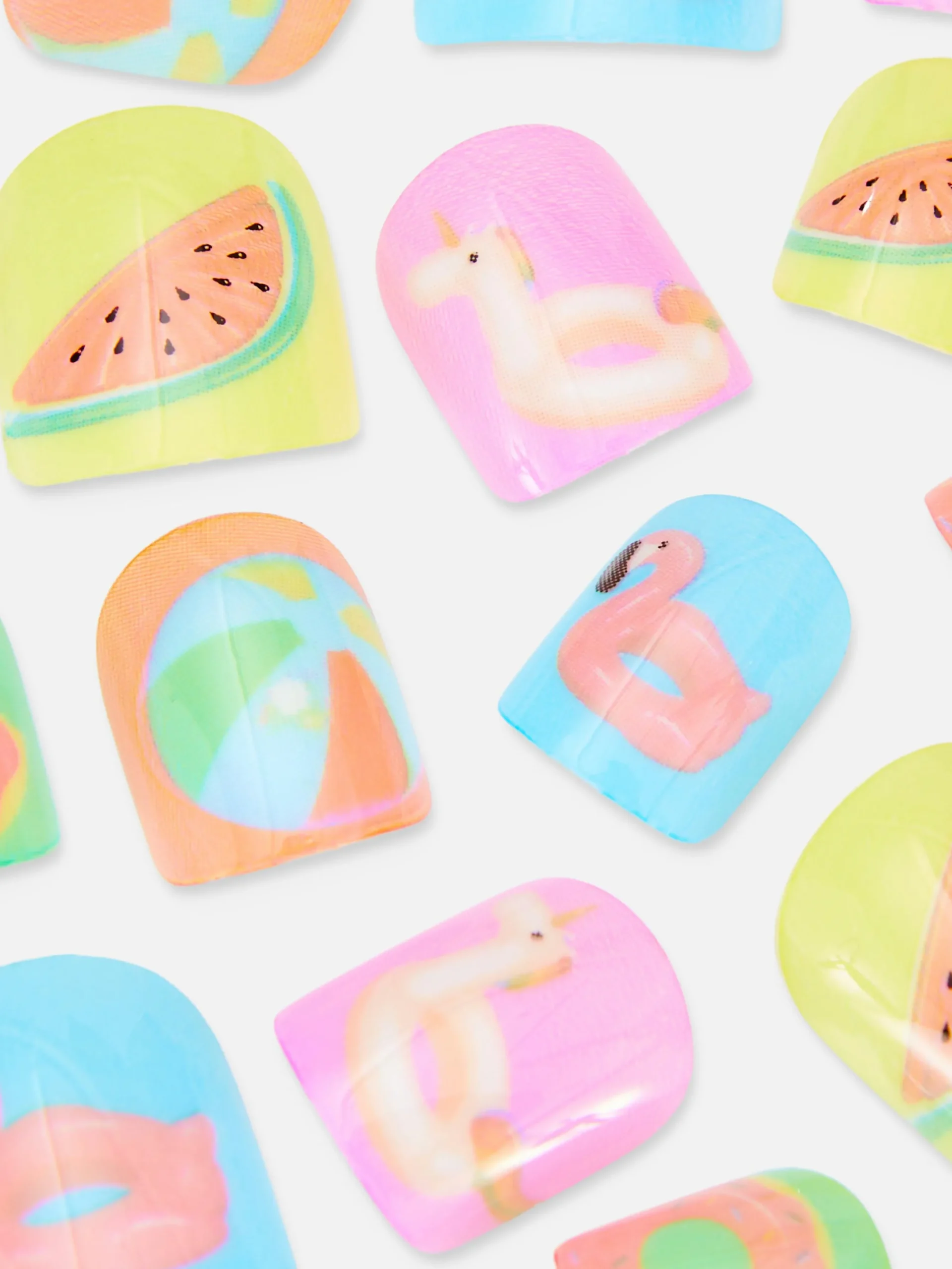 PS... Miniuñas Postizas Con Estampado Gráfico De PS...