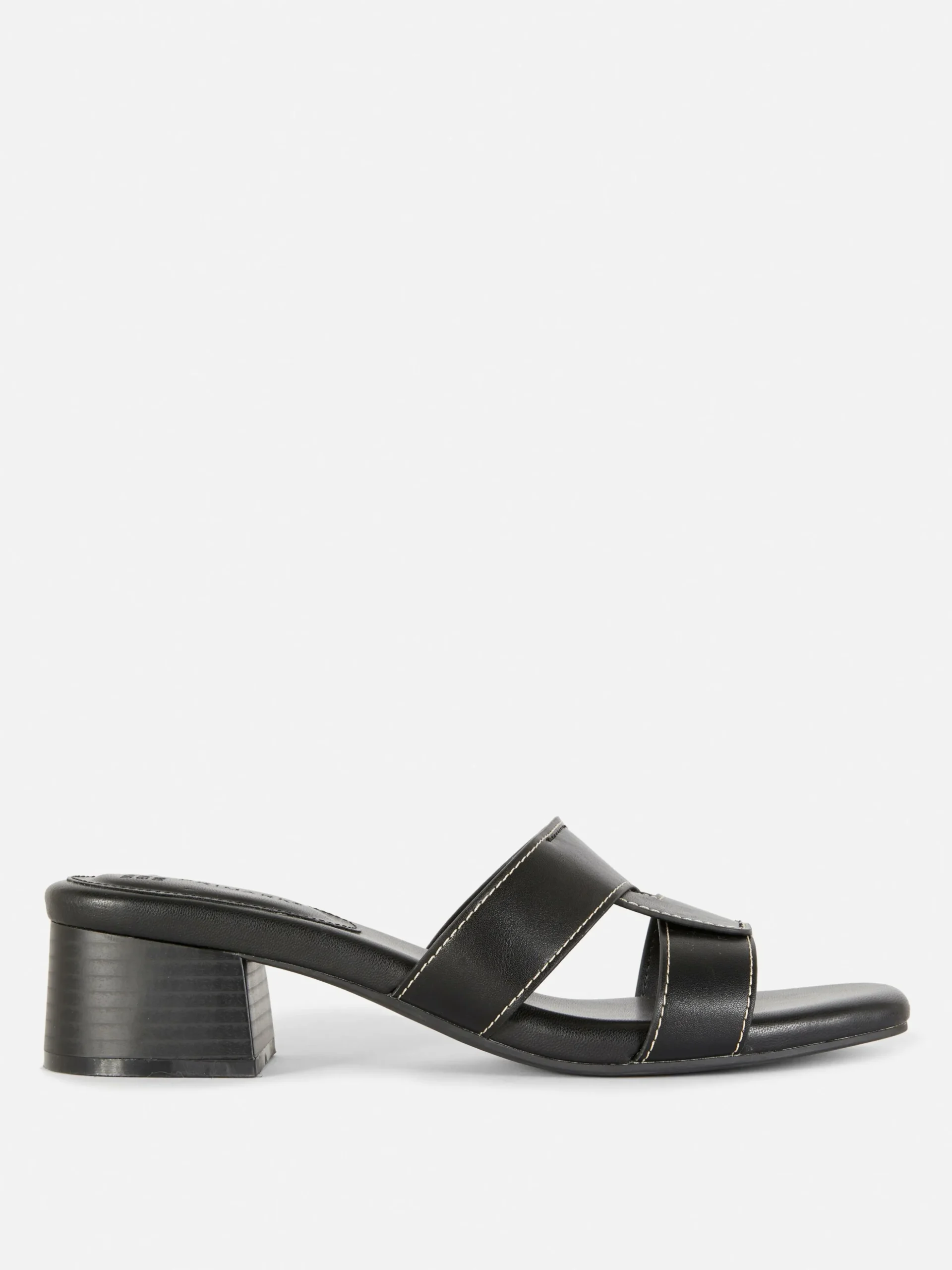 Sandalias De Tacón Con Tiras Unidas