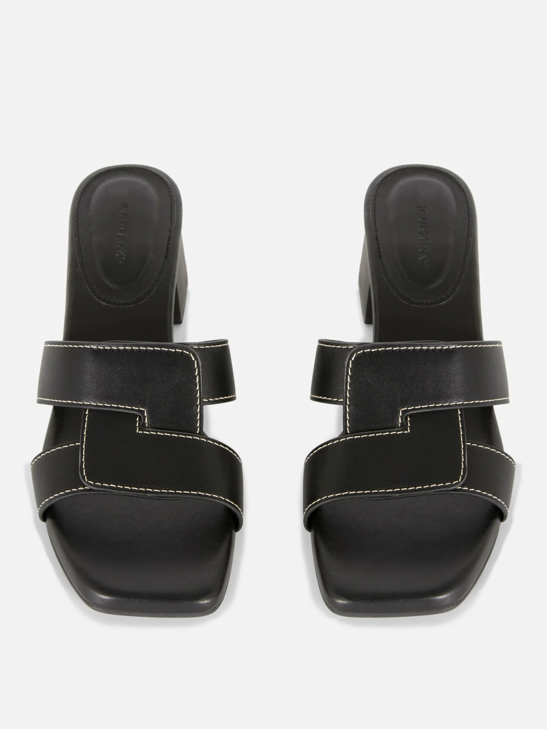 Sandalias De Tacón Con Tiras Unidas