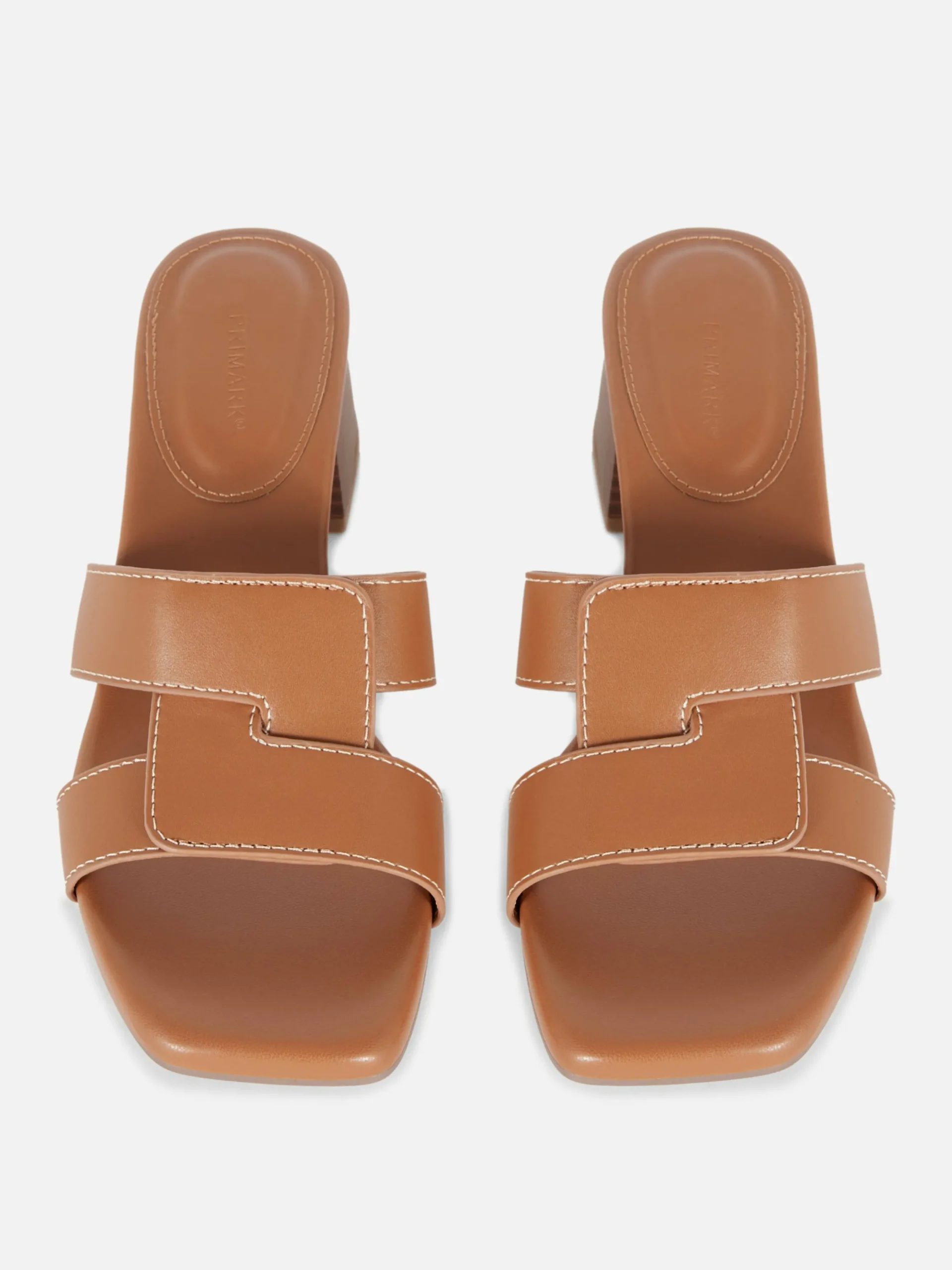 Sandalias De Tacón Con Tiras Unidas