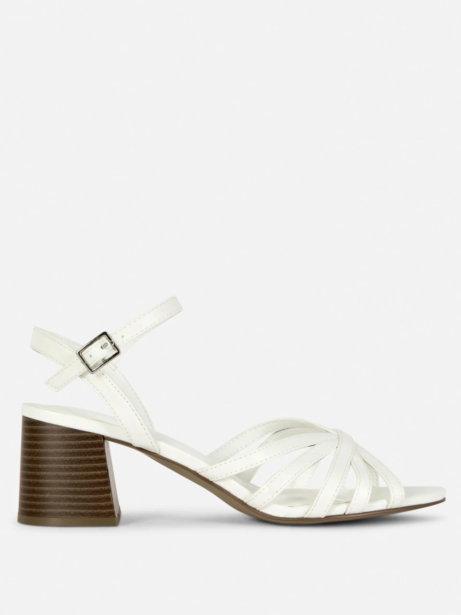 Sandalias De Tacón Con Tiras Cruzadas