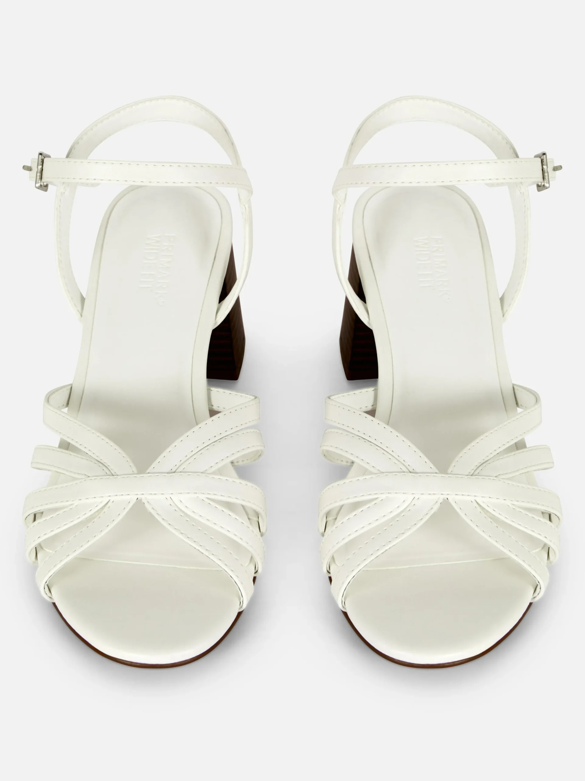 Sandalias De Tacón Con Tiras Cruzadas