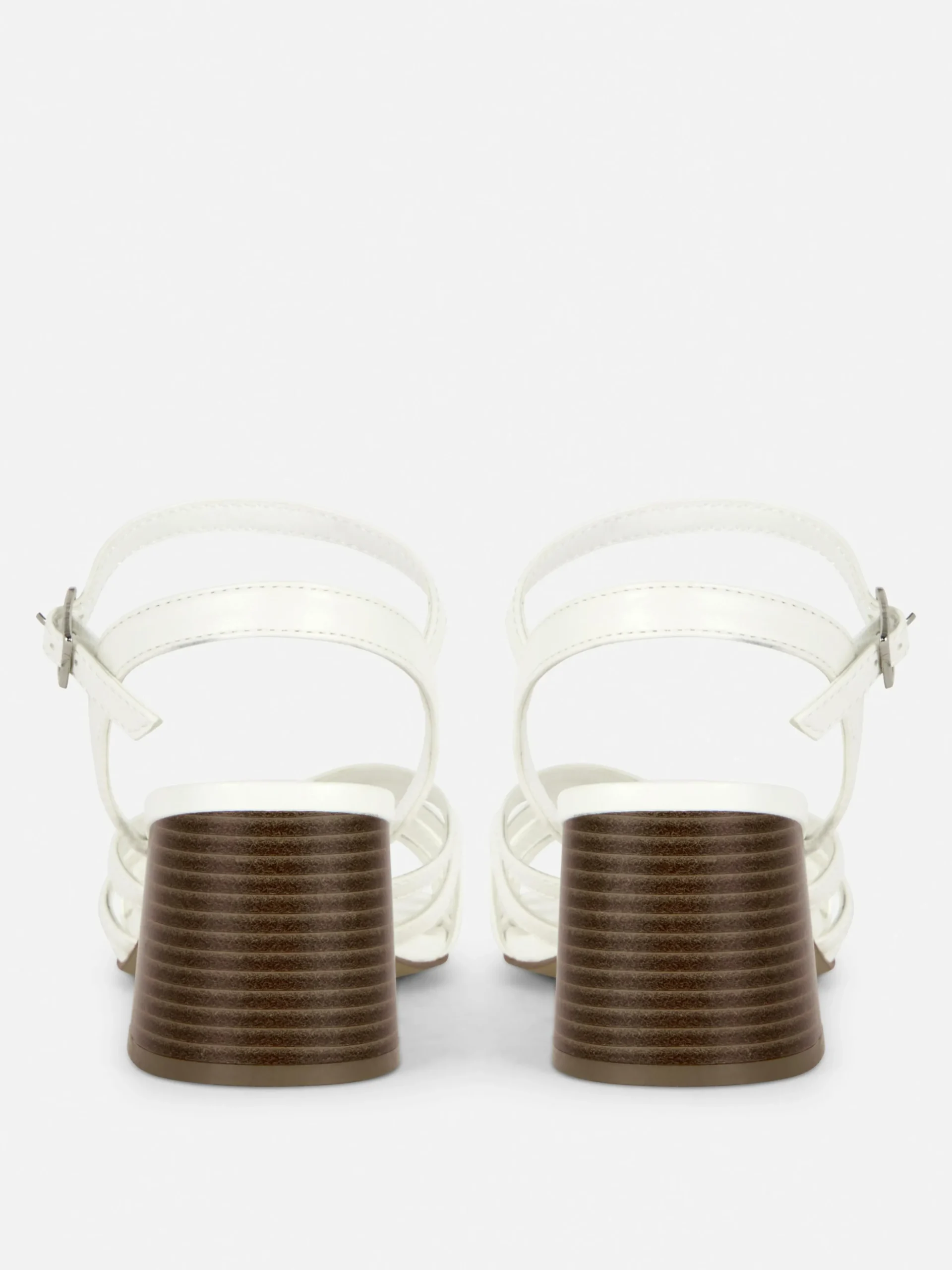 Sandalias De Tacón Con Tiras Cruzadas