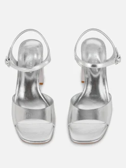 Sandalias De Tacón Cuadrado Y Horma Ancha