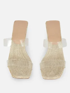 Sandalias De Tacón Transparente De Paula Echevarría