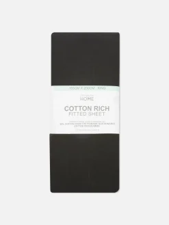 Sábana Bajera De Algodón Para Cama King