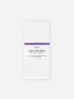 Sábana Bajera De Algodón Para Cama Super King