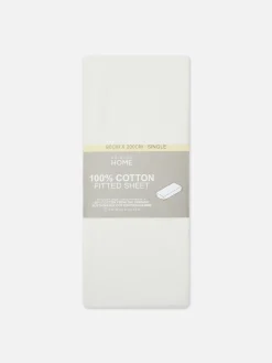 Sábana Bajera Individual De Algodón