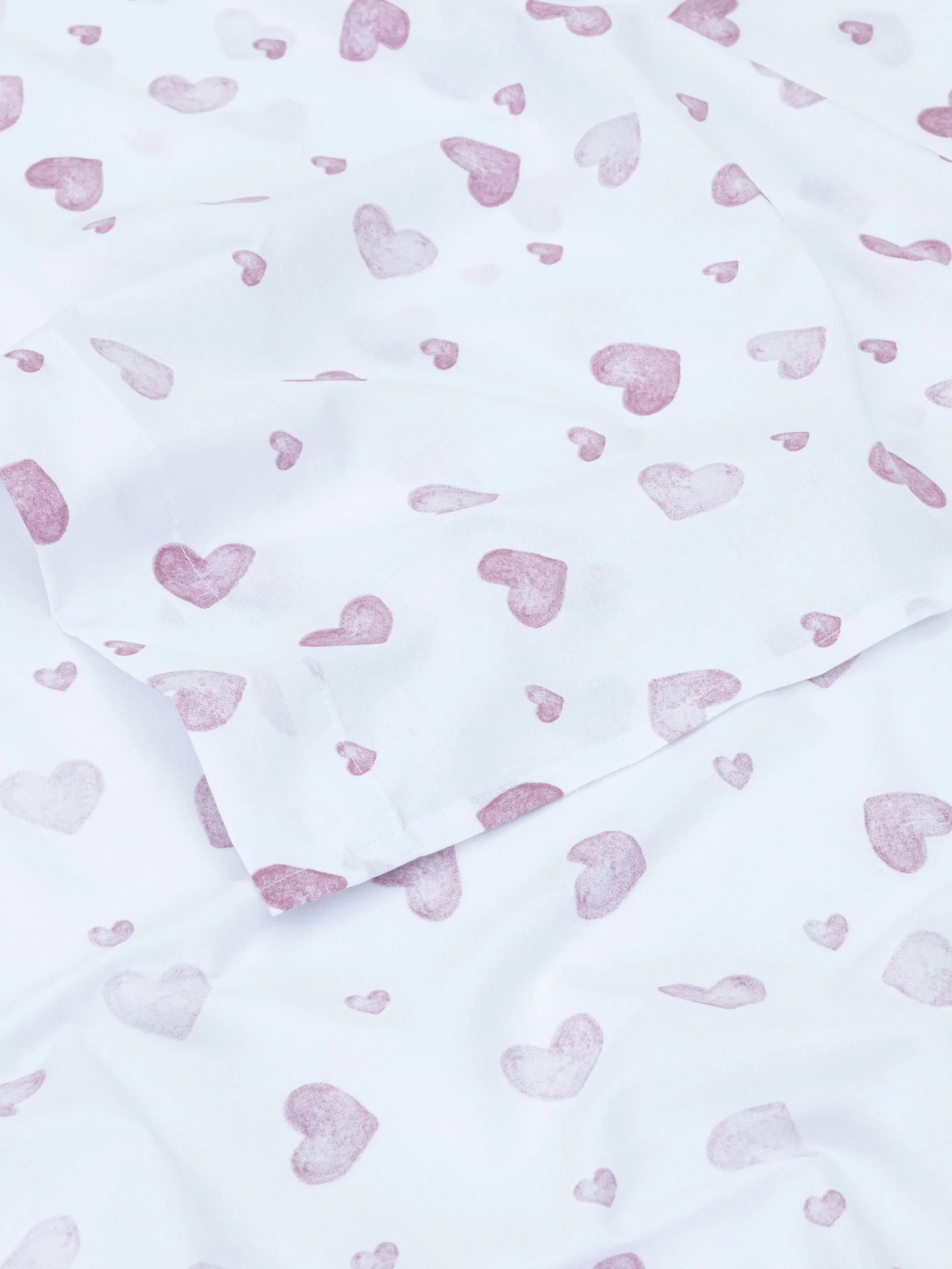 Sábana Encimera Con Corazones Para Cama King Size