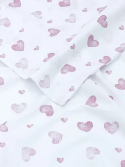 Set De 2 Fundas De Almohada De Algodón Con Corazones