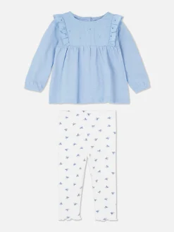 Set De Blusa Con Volantes Y Leggings