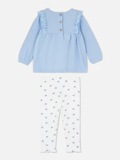 Set De Blusa Con Volantes Y Leggings