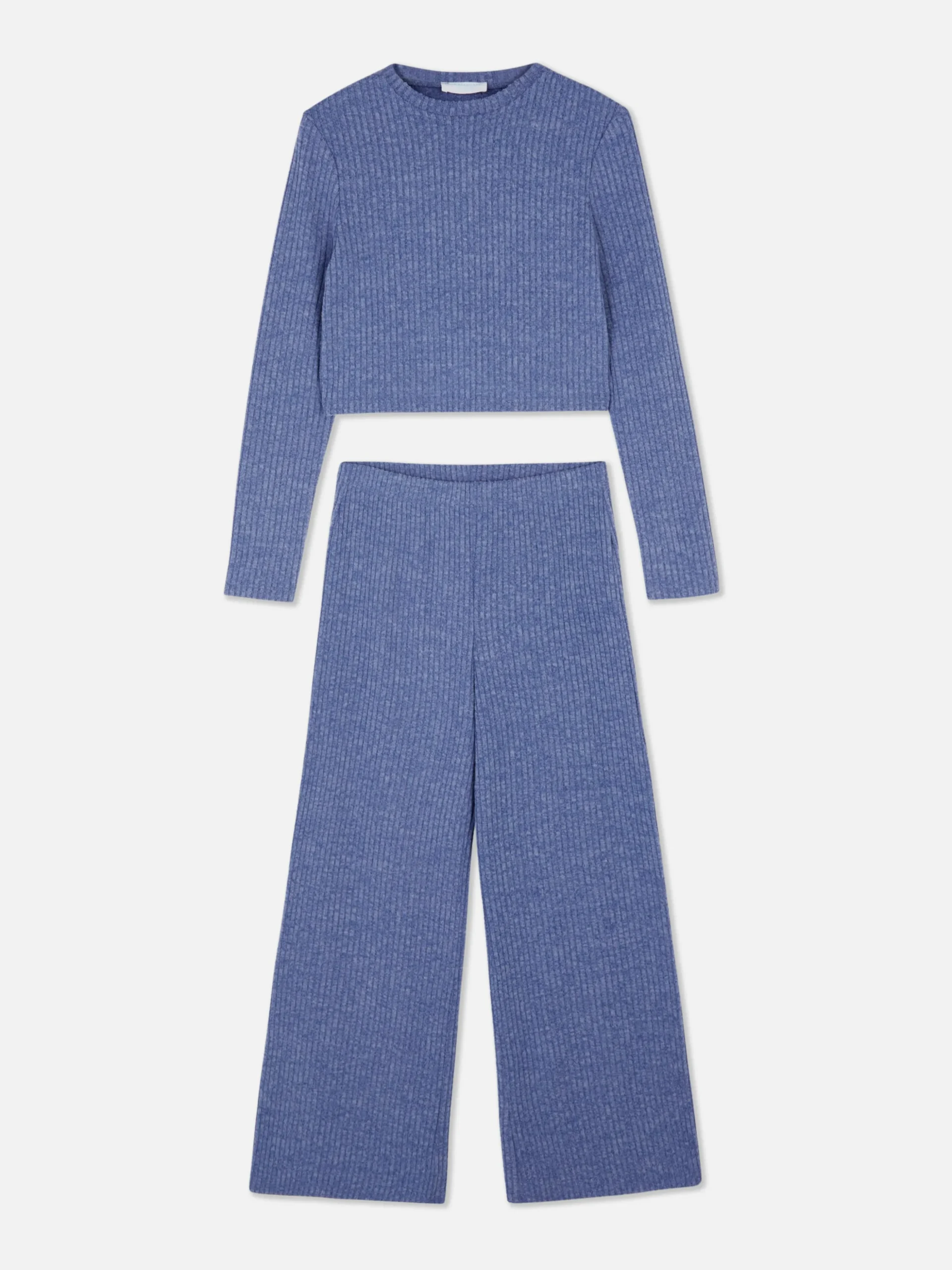 Set De Camiseta De Manga Larga Y Leggings De Canalé