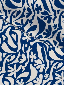 Set De Funda Nórdica Individual De Hojas Azul Marino