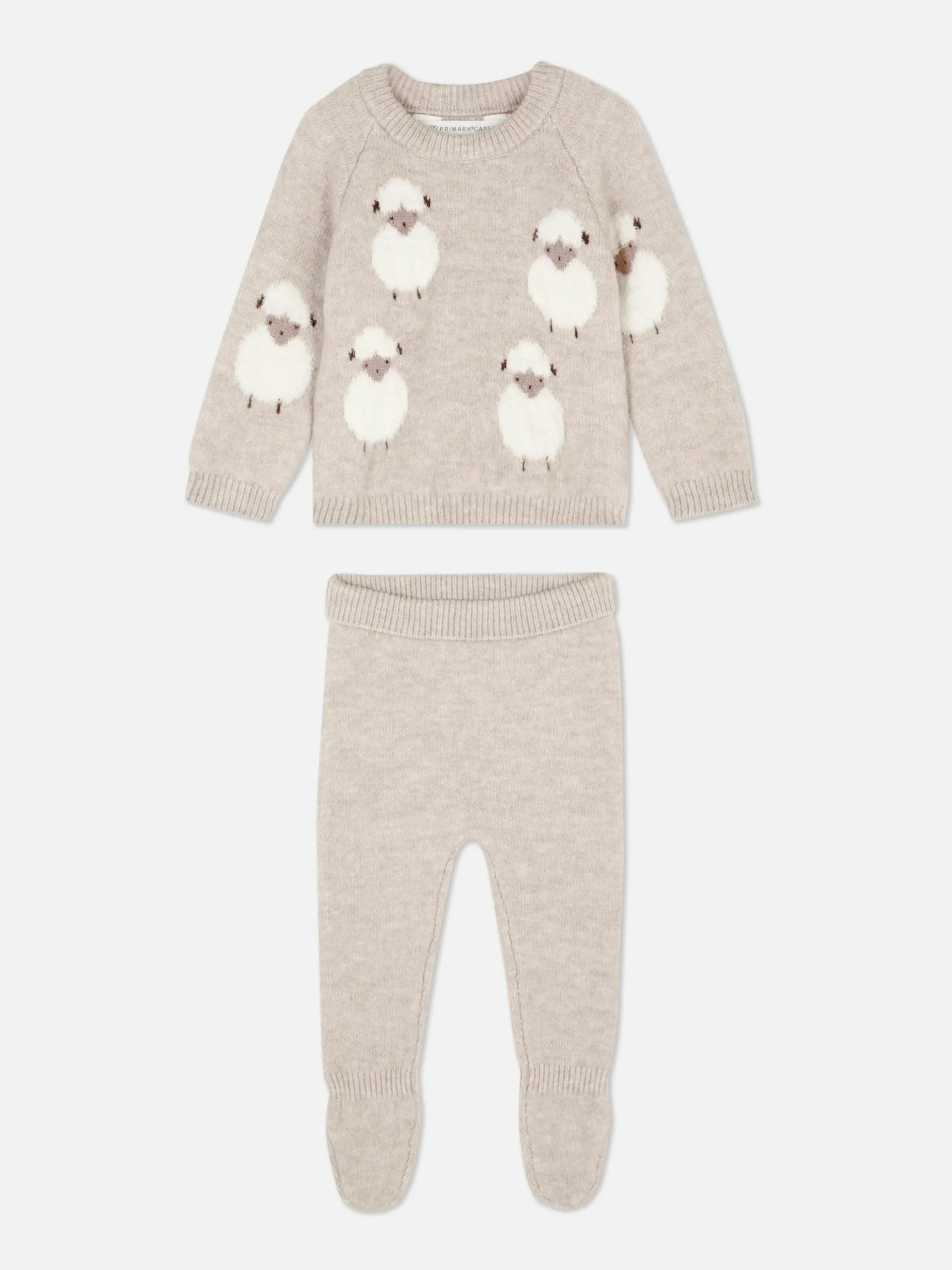 Set De Jersey De Punto Y Leggings Con Ovejas