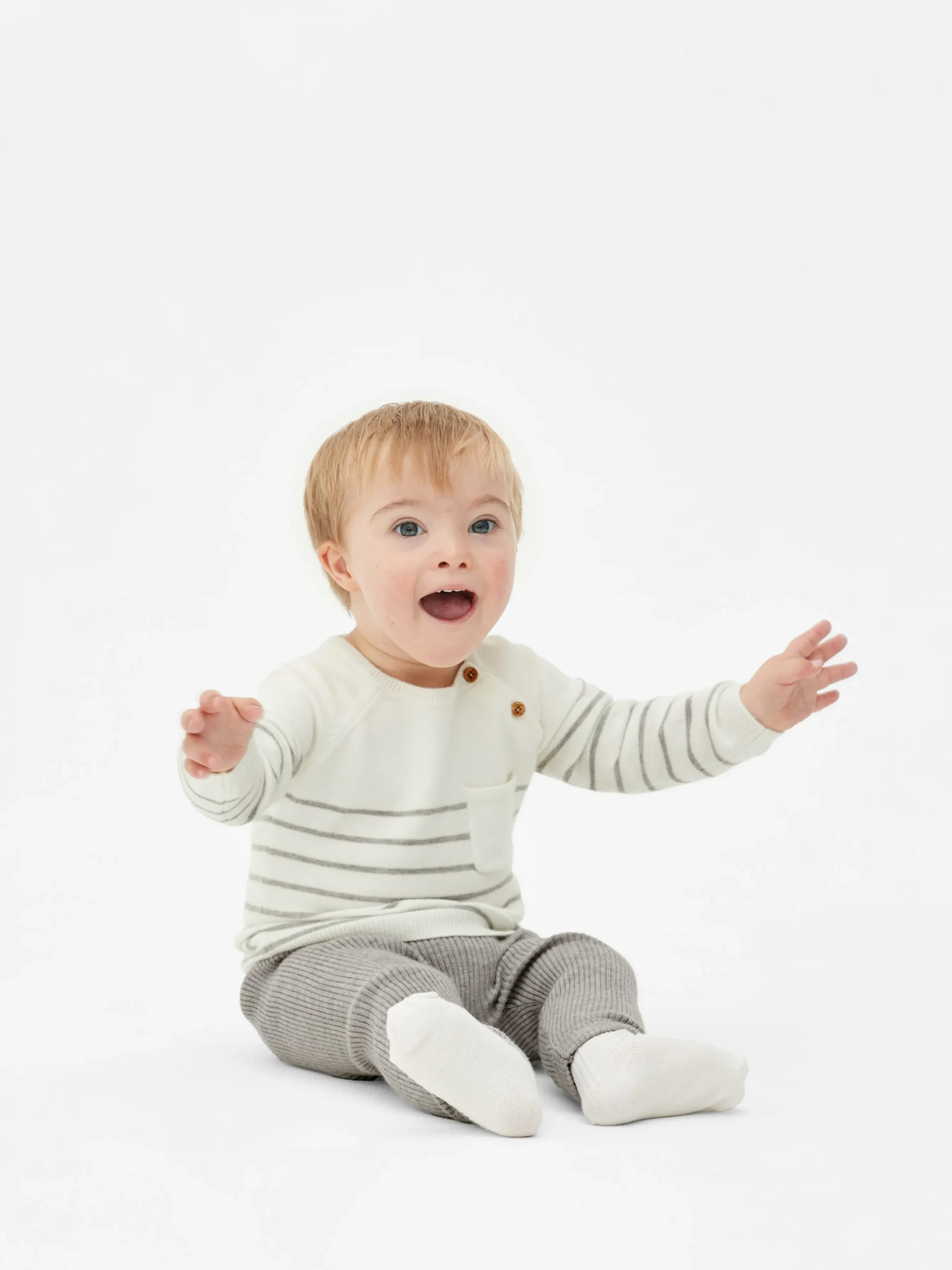 Set De Leggings Y Jersey De Punto A Rayas