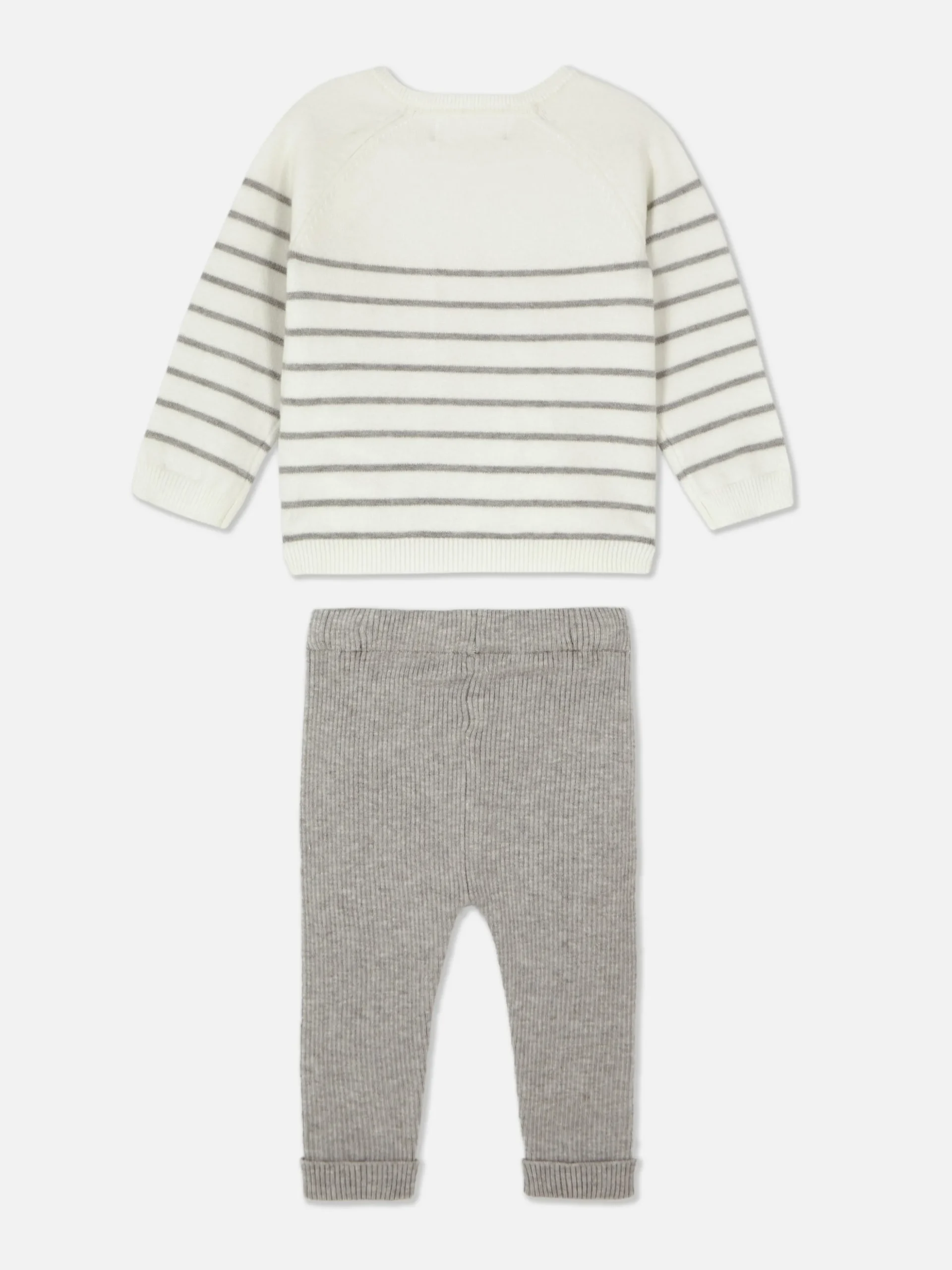 Set De Leggings Y Jersey De Punto A Rayas