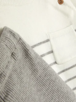 Set De Leggings Y Jersey De Punto A Rayas