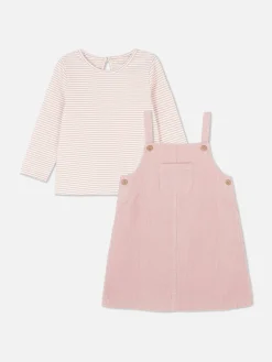 Set De Pichi De Pana Y Camiseta A Rayas