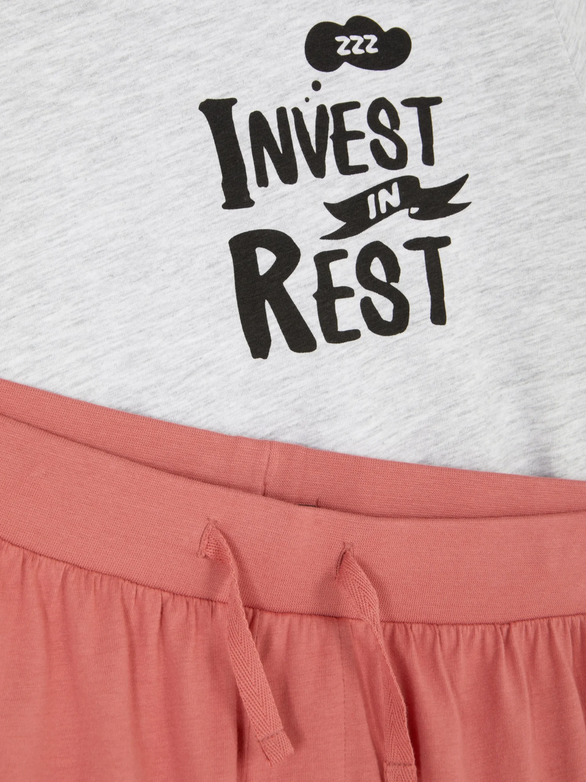 Set De Pijama De Pantalones Cortos Y Camiseta