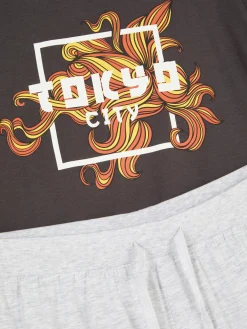 Set De Pijama De Pantalones Cortos Y Camiseta