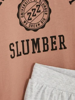 Set De Pijama De Pantalones Cortos Y Camiseta