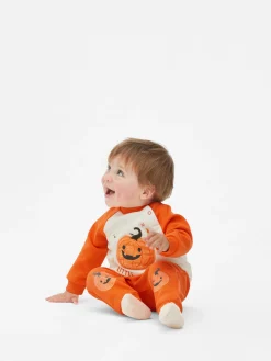 Set De Sudadera Y Joggers Con Calabazas De Halloween