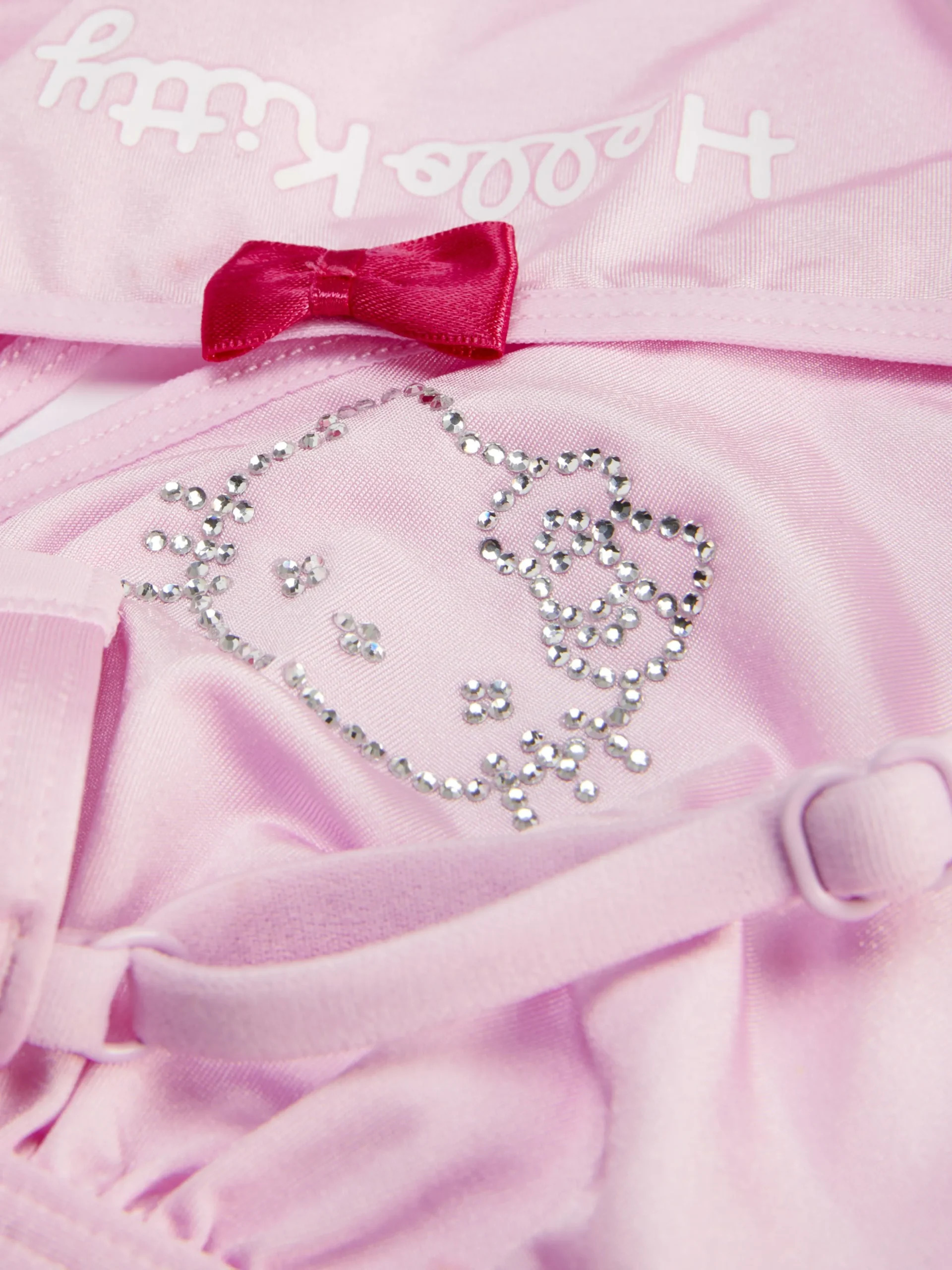 Set De Sujetador Y Tanga Con Strass De Hello Kitty