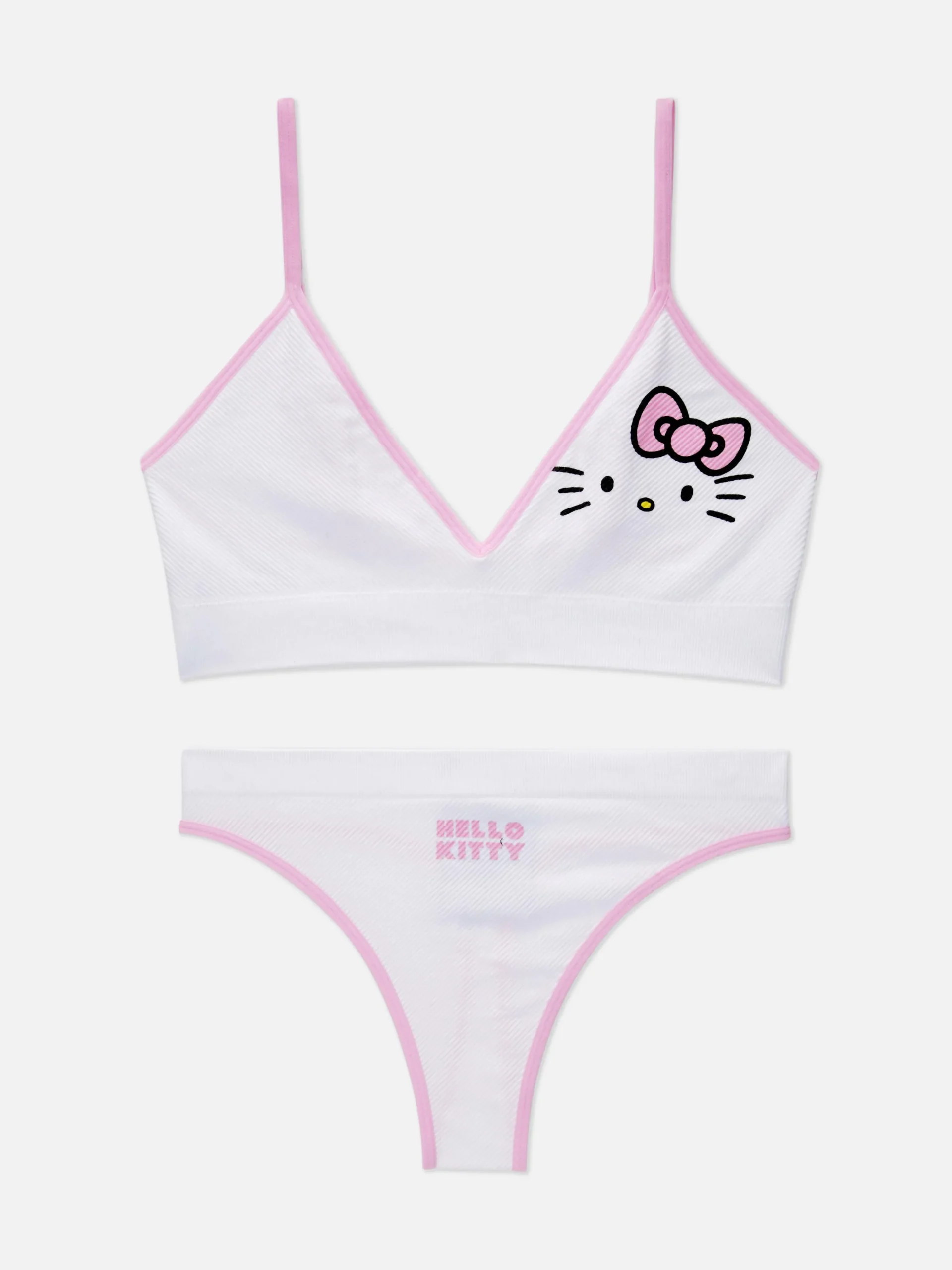 Set De Tanga Y Bralette Sin Costuras De Hello Kitty