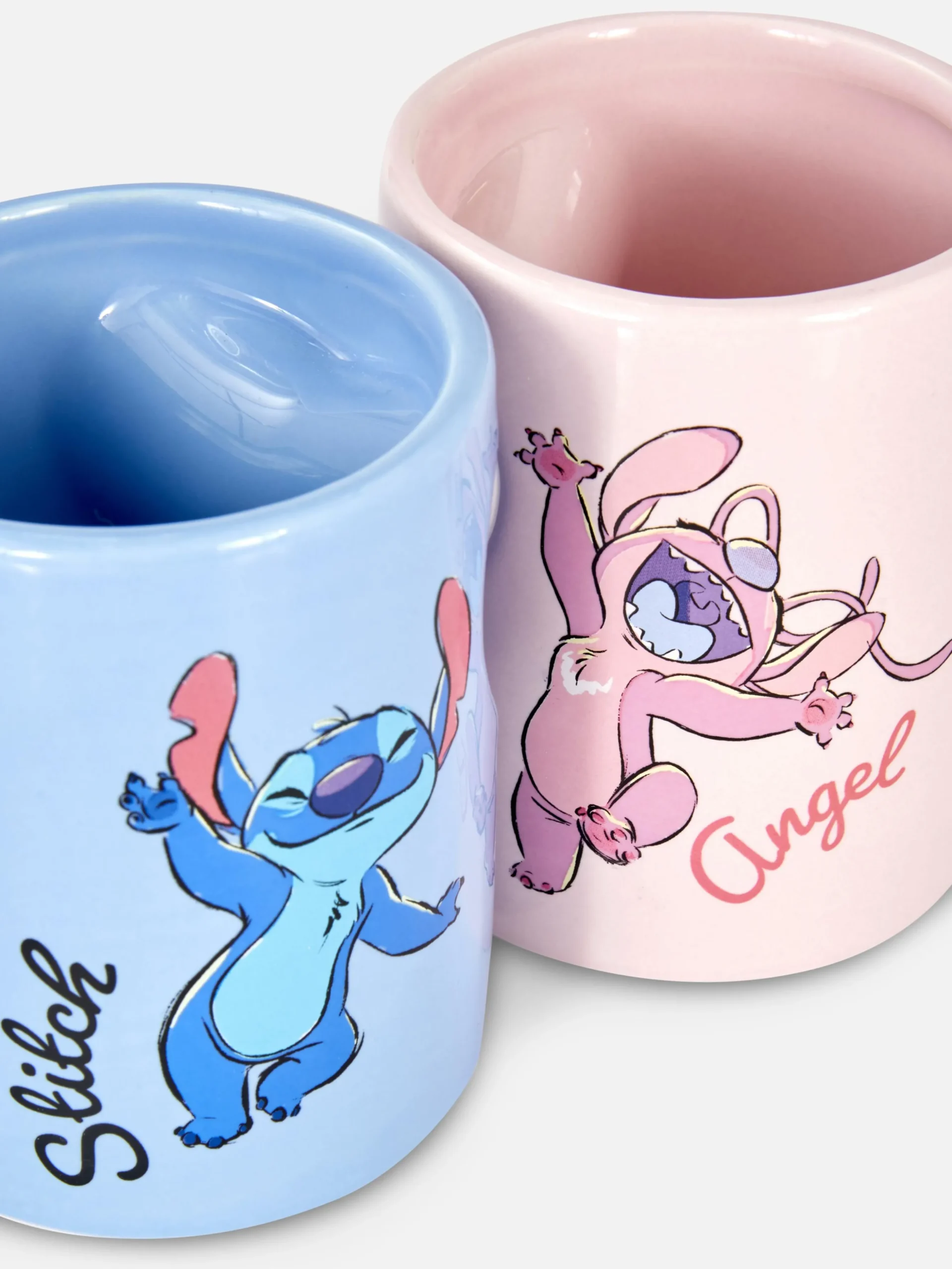 Set De Tazas Con Corazón De Ángel Y Stitch De Disney