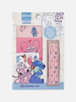 Set Para Colorear De Stitch Y Ángel De Disney