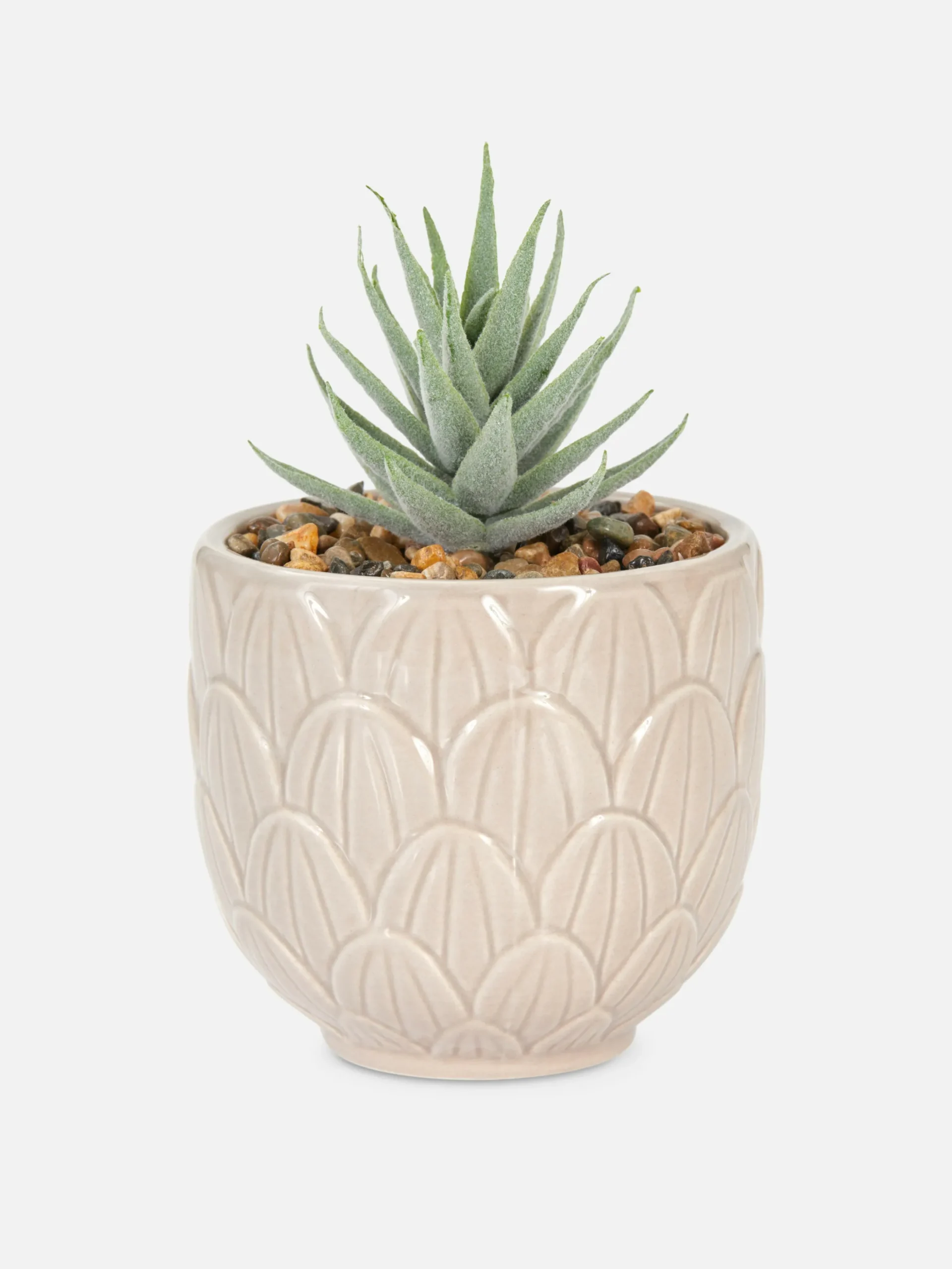 Suculenta Artificial En Maceta En Forma De Alcachofa